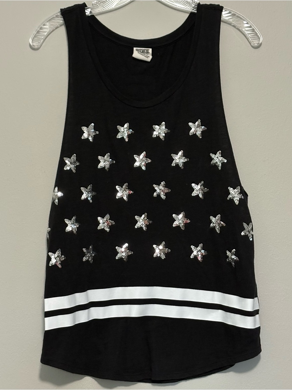 VS PINK Sequin Stars Tank Top